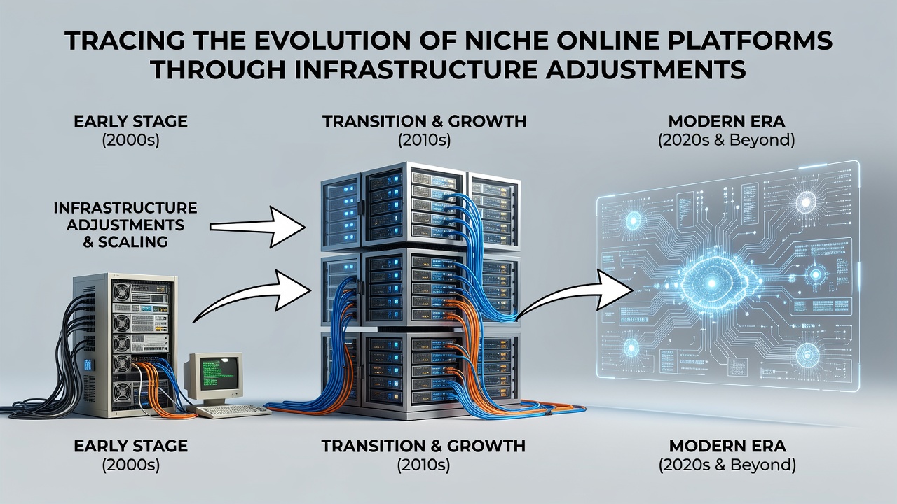 Tracing the Evolution of Niche Online Platforms Through Infrastructure Adjustments